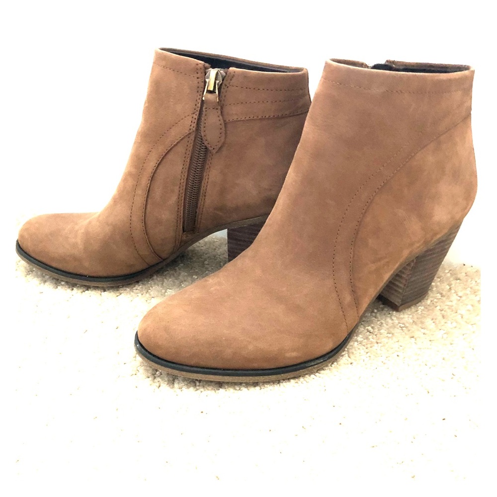 Camel Leather Booties